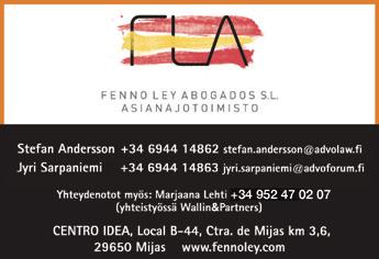Tel +34 651 603 127 bruabogados@solicitormalaga.com 0 I, BENALMADENA Sisäänkäynti liikkeeseen osoitteessa: C/Nuñez de Balboa 17, Fuengirola Puh. 622 720 400 www.smartrepair.es www.solicitormalaga.com Aurinkorannikon Yrityskeskus AYK Laki- ja asiointipalvelut RAISKI CONSULTING S.