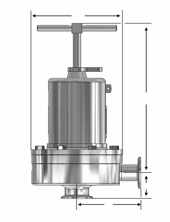 Dimensions D B Inlet Outlet C A Valve Dimensions (inches) Weight Size A B C D Lbs 3/4" 3.29 8.00 1.50 5.70 18 1" 4.00 8.00 1.64 5.70 20 1-1/2" 4.21 10.50 2.53 7.25 40/28.7* 2" 5.34 17.50 2.96 9.