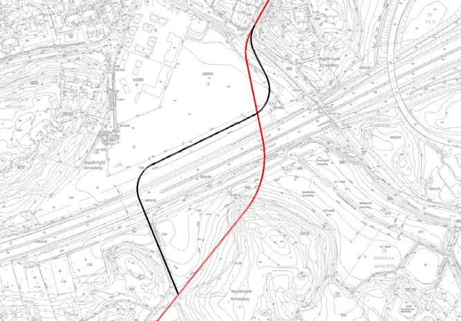 TUTKITUT VAIHTOEHDOT Turunväylän ylitys Turunväylä ylitetään väylään nähden kohtisuoralla sillalla Suurpellon asemakaavatyössä keväällä 2009 esitetyn sijainnin mukaisesti.