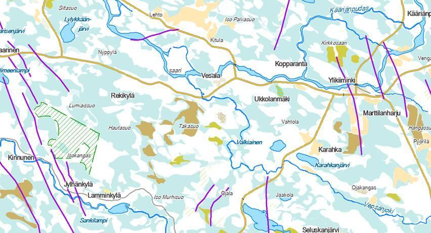 36 Geologian tutkimuskeskus on todennut, että lähimmillään mustaliuskealueet ovat alle kahden kilometrin etäisyydellä lounaan puolella.