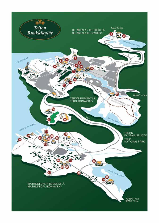 1. Lohenrengas 050 370 6342 / 050 370 6334 Virkistyskalastusta 2. Kirjakkalan Ruukkikylä 044 544 6114 www.ruukkikyla.fi Majoitus- ja kokouspalvelut, vene- ja kanoottivuokraus 3. Ruukin hautausmaa 4.