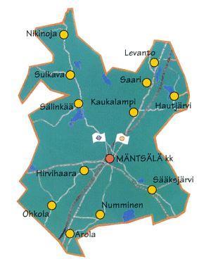 12 Kuva 2. Mäntsälän kunnan kirkonkylä ja muut kylät [25]. 4.