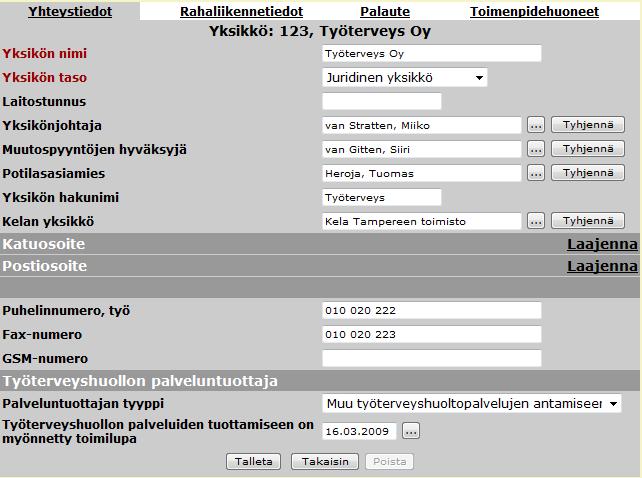 2/30 1. Näyttökuva: Potilasasiamies yksiköllä Potilasasiamies haetaan järjestelmän käyttäjärekisteristä. 2.