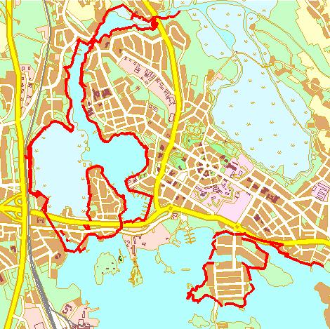 OSALLISTUMIS- JA ARVIOINTISUUNNITELMA (OAS) 2(11) 1 SUUNNITTELUALUE ALUEEN SIJAINTI Suunnittelualue kattaa kantakaupungin keskeiset ranta-alueet Tallinmäen, Mullinkosken ja Jamilahden rajaamalla