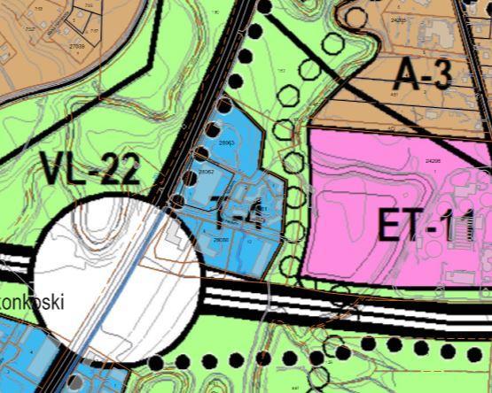 Selostus A-2728 7 (10) Suunnittelumääräys: Maankäytön suunnittelussa tulee varautua siihen, että väylälle pääsy tapahtuu eritasoliittymien kautta ja paikalliselle sekä kevyelle liikenteelle on