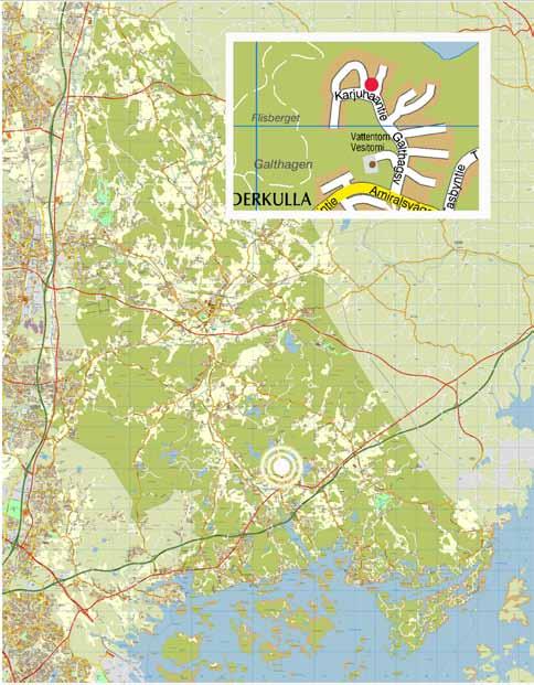 Suunnittelualue Planeringsområdet Liite/Bilaga 2 1936 m² suuruinen suunnittelualue sijaitsee Sipoon eteläisen taajaman Söderkullan pohjoisosassa, aivan taajamakeskuksen tuntumassa.