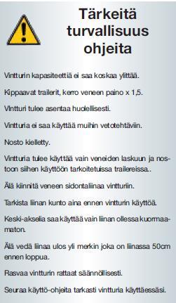 Käytöohjeet Kun perävaunu on kytkettynä vetoautoon, myös perävaunulle täytyy löytyä oma varoituskolmio Mikäli kuljetat tavaroita, jotka ylittävät takana perävaunun äärimitan enintään metrillä, täytyy