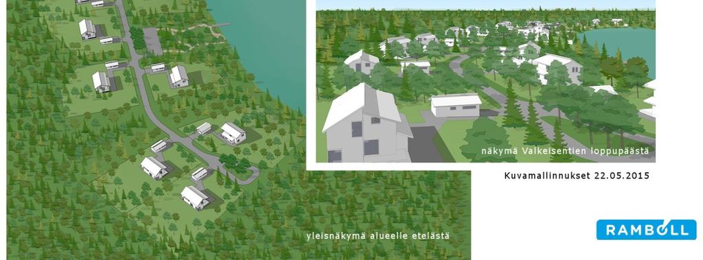 tasohavainnekuvan (kuva 24) lisäksi 3D -mallinnus, joka kuvaa alueen tulevaa