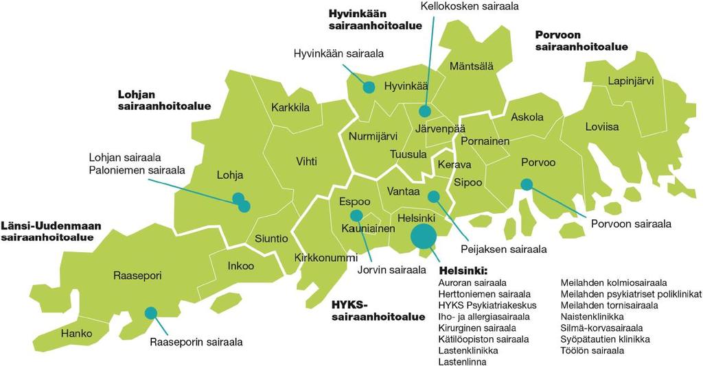 Hyks nuorisopsykiatrian linja kartalla 9/18 npsyk osasto npsyk avohoitoyksikkö Vihdin ja Karkkilan sivupkl Lohjan npsyk pkl ja tehostetun avohoidon yksikkö, Hyvinkään npsyk pkl Nurmijärven npsyk pkl