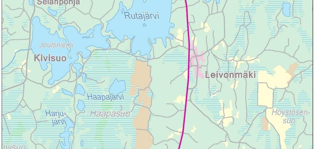 Valtatie 4 perusparannus välillä Joutsa-Toivakka-tiesuunnitelman yhteydessä on laadittu luontoselvitys vuonna