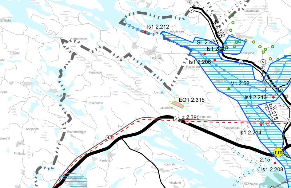 Suomen GPS-Mittaus Oy 1.2.2018 6/24 Miettilän maaainesalue Kuva 3 Ote Etelä-Savon maakuntakaavasta [4] Miettilän maa-ainesalue ei sijoitu ympäristöhallinnon luokittelemalle pohjavesialueelle.