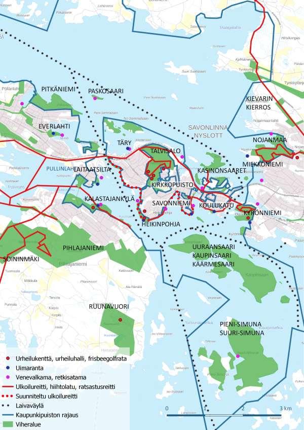 Keskeiset viheralueet,