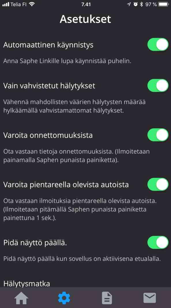 Cloud pilvipalvelin SAPHE -laitteen ja auton kaikki käyttäjät voivat ladata