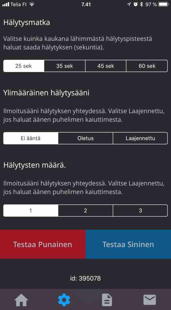 sovelluksen.