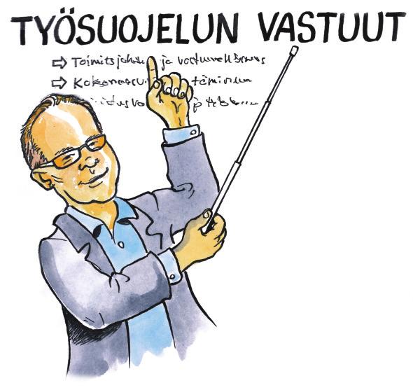 Toimitusjohtaja, yrityksen johto Kokonaisvastuu Tavoitteet ja resurssit Työturvallisuuden kehittäminen Ohjeet ja määräykset Valvonta Hankinnat Toimipaikan päällikkö Ohjeiden ja määräysten toimeenpano