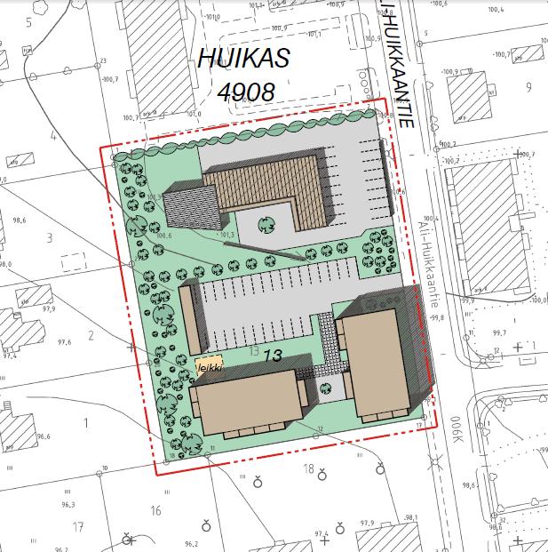 HUIKAS 4908-13, Ali-Huikkaantie 13, YLEISEN ALUEEN TONTTI ASUMISEEN JA PALVELUIHIN