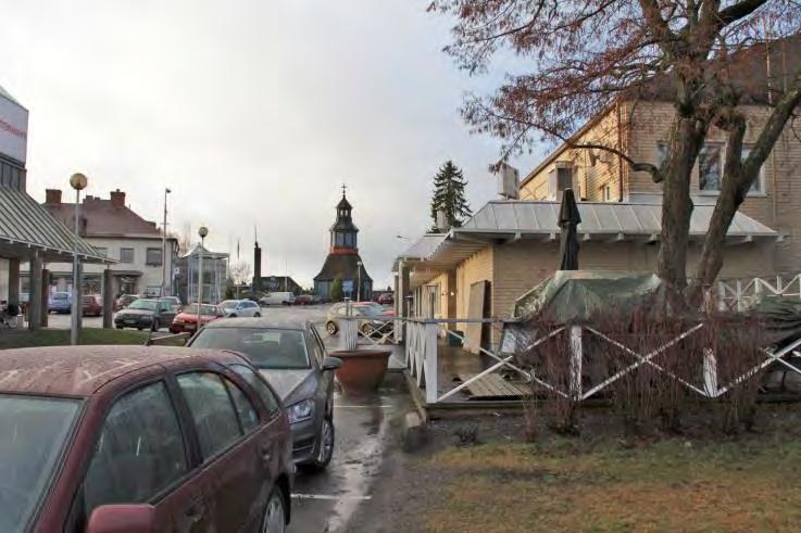 Alueen vanhimmat puut ovat jäänteitä paikalla sijainneesta aseman puistosta. Kuva 25.