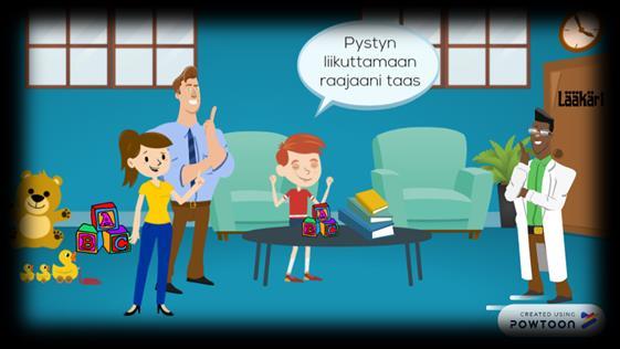 Kipsin poisto Lapsi toteaa tähän raajan tuntuvan hassulta ja että sitä