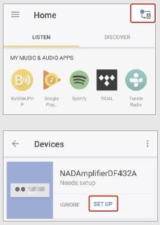 WI-FI WI-FI-ASETUKSET Voit virtauttaa lempimusiikkiasi Chromecastin ansiosta mobiililaitteista, musiikkipalveluista tai verkkopalvelimilta/- soittimista.