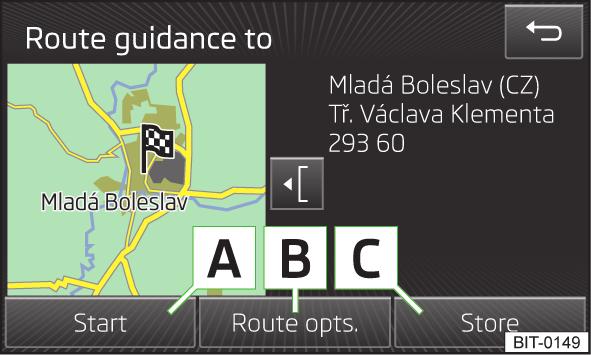 Jos reittiopastus tehdään, järjestelmä näyttää pysähdyspaikan syötön jälkeen ilmoituksen Would you like to add a new stopover destination or start direct route guidance?