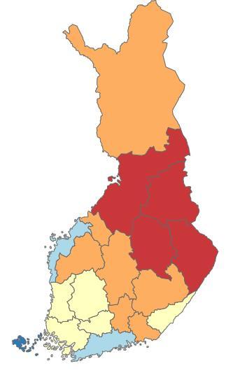 Kainuu maakuntana kuuluukin huonoimpaan