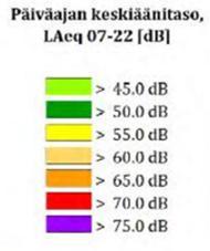 sovelletaan päiväohjearvoa 45 db.