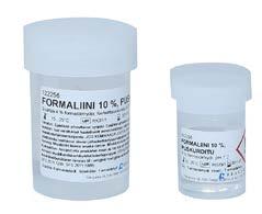 FORMALIINIFIKSATIIVIT, REAGENA Reagenan formaliinit 10 %, ph 7,2, sis. 4 % formaldehydiä.