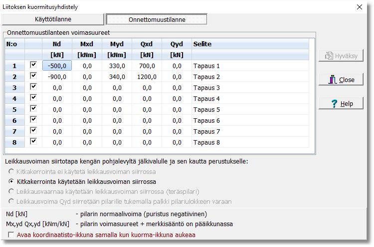 19 9. Lähtötietojen hyväksyminen Kaikki valitut/muutetut laskentatiedot on hyväksyttävä Hyväksy painonapilla ennen laskentaa. Valinta hyväksyy kaikki Lähtötiedot ikkunan alasivut yhdellä kertaa.