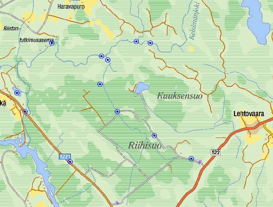 mistä edelleen Kuuksenlammen, Kuuksenpuron ja Naurispuron kautta Kelsimänjokeen. Mekrijärvensuolla on suoritettu vesistöjen velvoitetarkkailua 1980 luvusta lähtien.