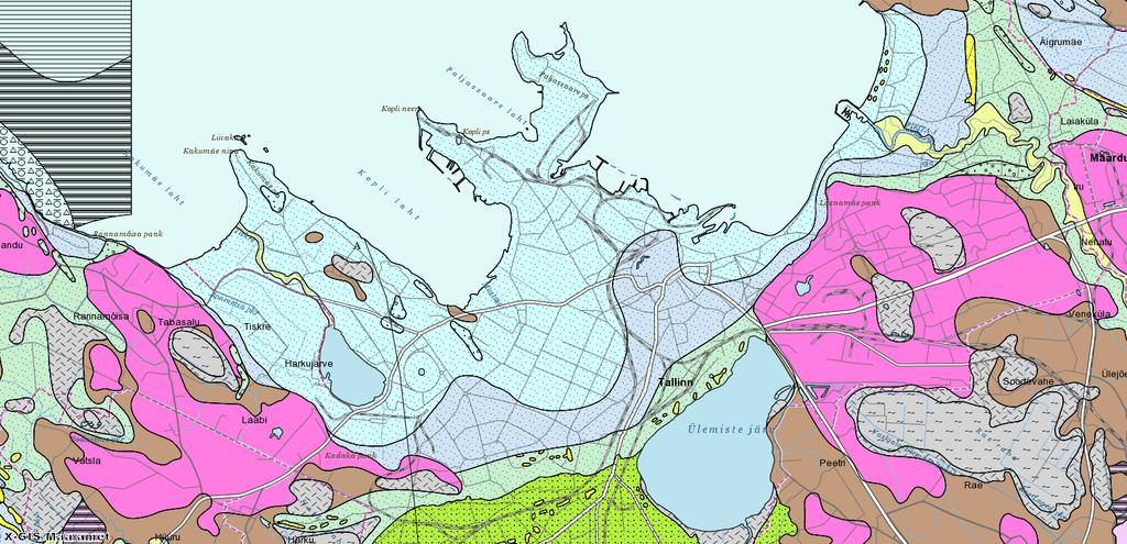 21 2.2 Sademevett vastuvõtva ja mitte vastu võtva pinnase osatähtsus Valdava osa Tallinna pinnakattest (Harku, Pelguranna, Männiku, Kesklinn ja Pirita) moodustavad peene- ja eriteraline liiv, kruus