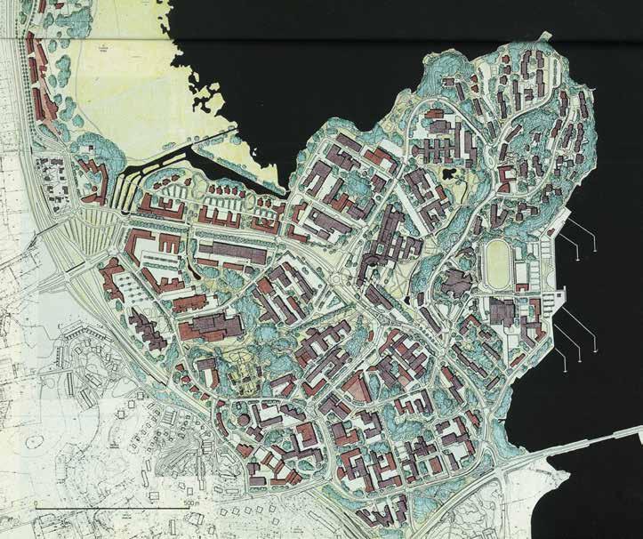 3 Kivimiehen alueen kehitys vuodesta 1968 Maankäyttösuunnitelma 1994 Otaniemi maankäyttösuunnitelman yleissuunnitelmassa vuodelta 1994. A-konsultit. Otaniemen maankäyttösuunnitelma 1994, 23.