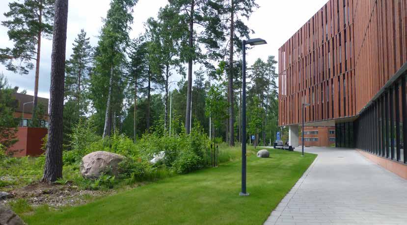 Kivimiehentie 3 rakennuksen ympäristön maisema on otettu hyvin