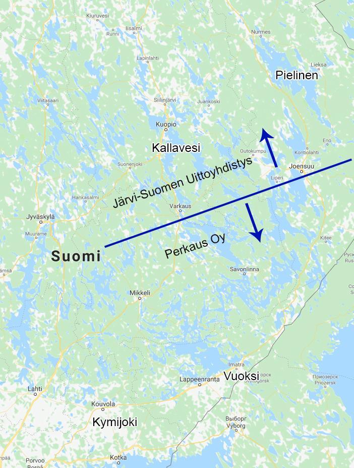 52 Kuva 8. Järvi-Suomen Uittoyhdistyksen ja Perkaus Oy:n päävastuuvesistöalueet Perkaus Oy:n päätoimisiin tehtäviin kuuluu vesikuljetusten edellytysten parantaminen kotimaassa.