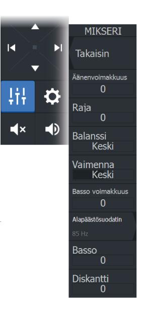 Äänentoistojärjestelmän määrittäminen Audiopalvelin Jos samaan verkkoon on yhdistetty useampia äänilähteitä, yksi laitteista on valittava äänentoistopalvelimeksi.