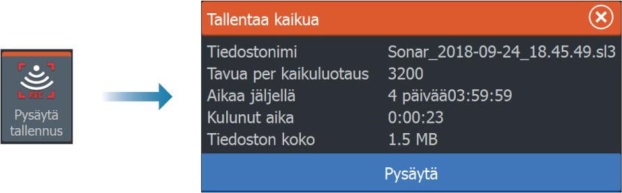 Luo StructureMap Tallennuksen päätyttyä.sl2- tai.sl3 -muotoiset lokit voidaan muuntaa StructureMap-muotoon (.smf), jos StructureScan on käytettävissä verkossa. Tallennuksen päätyttyä.sl2- tai.sl3-muotoiset lokit voidaan muuntaa StructureMap-muotoon (.