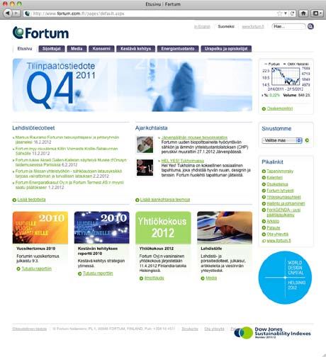 Tietoa sijoittajille Yhtiökokous Fortum Oyj:n varsinainen yhtiökokous pidetään keskiviikkona huhtikuun 11. päivänä 2012 kello 14.