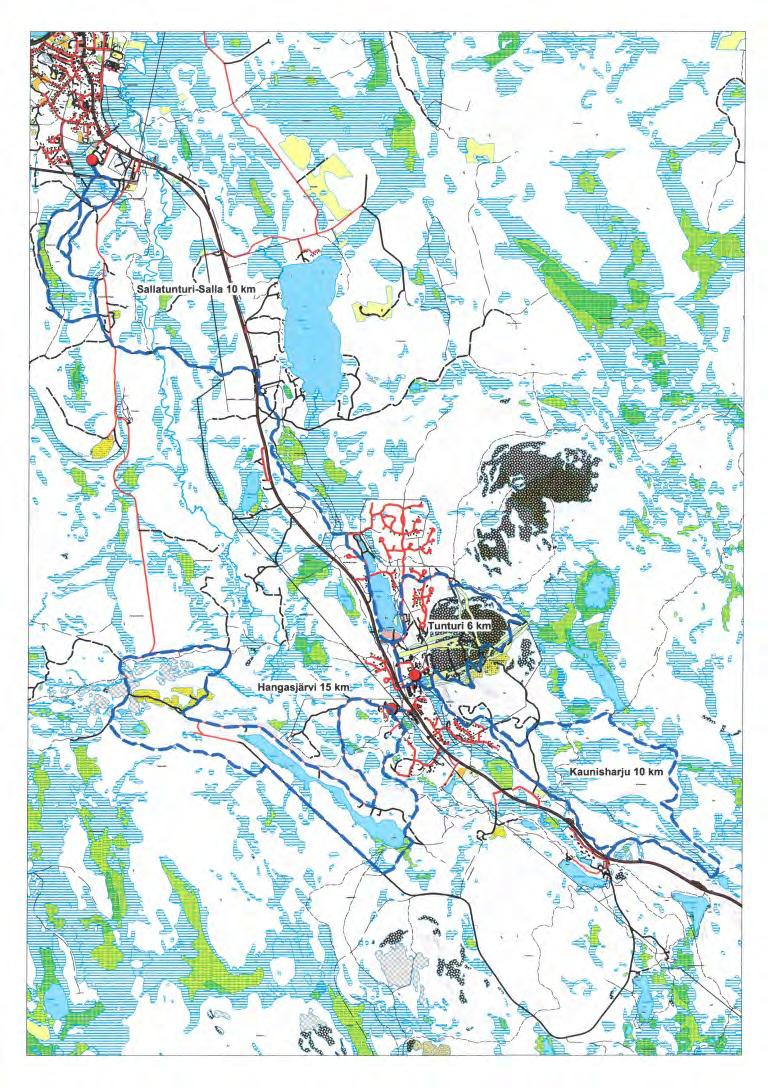 Maastopyöräreittejä on noin 85 km, joista