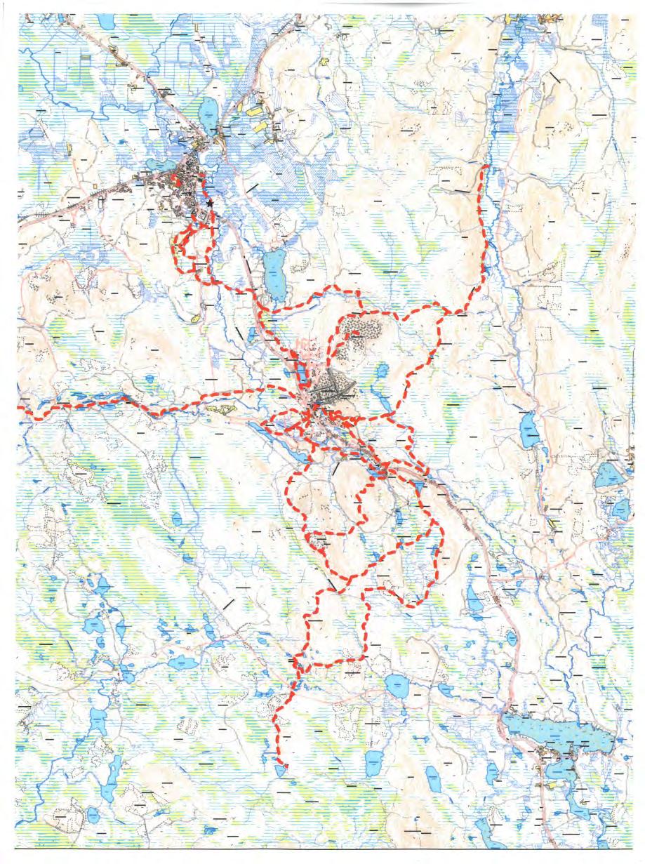 Patikkareittejä on noin 80 km. Muita: Lapajärvellä ja Naruskalla, Karhutunturin reitti 16 km. Tuntsalla A.E. Järvisen reitti.