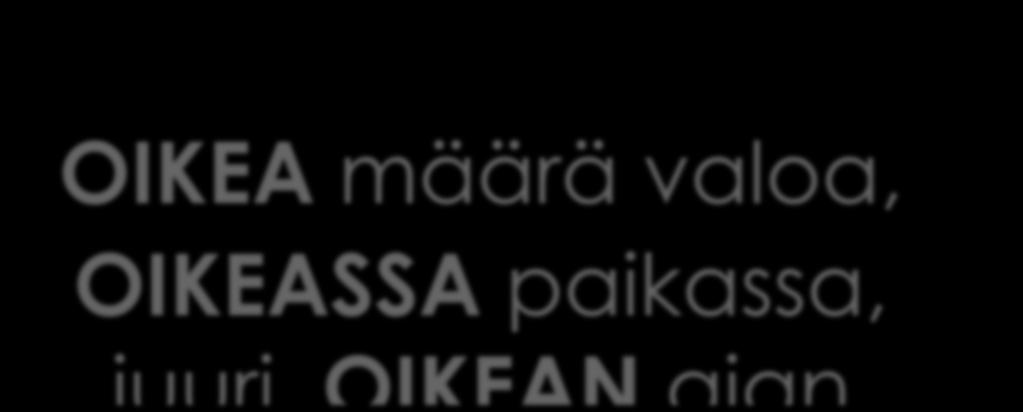 ActiveAhead OIKEA määrä valoa,