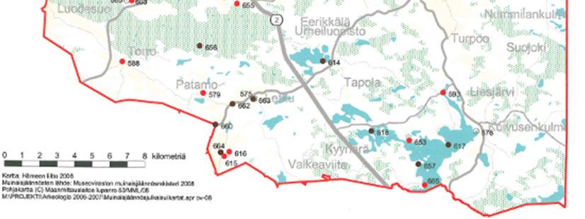 Natura-alueet ja selvitykset Olemassa olevat pohjavesiselvitykset Rakennettu kulttuuriympäristö. Valtakunnallisesti merkittävät kulttuurihistorialliset ympäristöt, 22.12.2009.