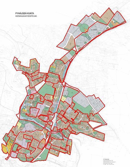 keskustan osayleiskaava 2025 (2014) - Ollinmäen teollisuusalueen osayleiskaava 2025 (2013) - Pyhäjoen merenrannikon rantayleiskaava (2008) - Hanhikiven ydinvoimalaitosalueen osayleiskaava (2013) -