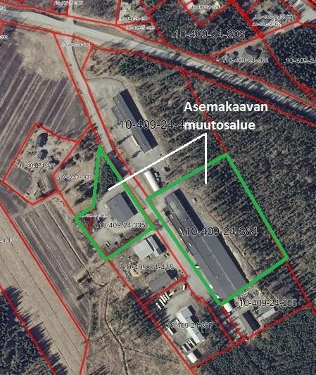 5 2.2 Asemakaava Asemakaavamuutoksella mahdollistetaan teollisuus- ja varastorakennusten korttelialueella lisärakentaminen korttelissa 01101 lisäämällä tonttitehokkuutta.