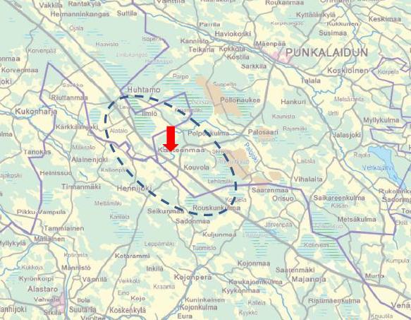 Satafoodin selvitysalue Esim. Joutsan uusi biokaasulaitos n. 2 GWh / a 35 000 t / a sian lietelantaa 3 000 t / a kanan lantaa Voi lisätä esim.