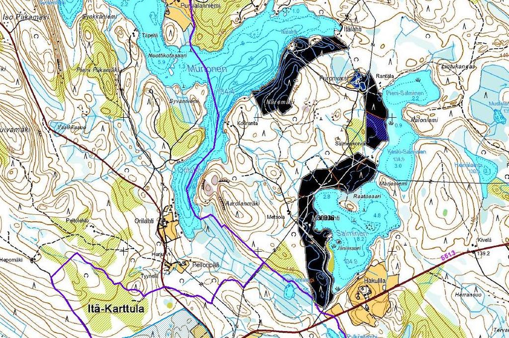 7 Maakuntakaavassa on osoitettu myös valtakunnallisesti merkittävä perinnebiotooppi (ma-b 32.531) Sappilammen laitumet. Kyseinen perinnemaisema ei kuitenkaan ole hoidettu.