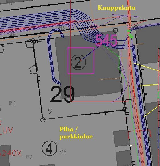 Dokumentin numero: 0037030307A 7 / 26 Kuva 2.2. Sähköaseman maanalaiset kaapeloinnit pihaan ja katuihin nähden. 2.2 Tekniset tiedot Taulukko 2.1 Mitattavan kohteen tekniset tiedot.