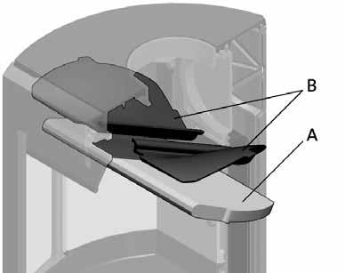 NORSK 4.5 Demontering av selvlukkermekanisme for dør Produktet leveres med selvlukkermekanisme for dør påmontert. Hvis ønskelig kan denne fjernes. Fig. 5 fig. 3 A B 1. Skru ut skrue og mutter (fig.