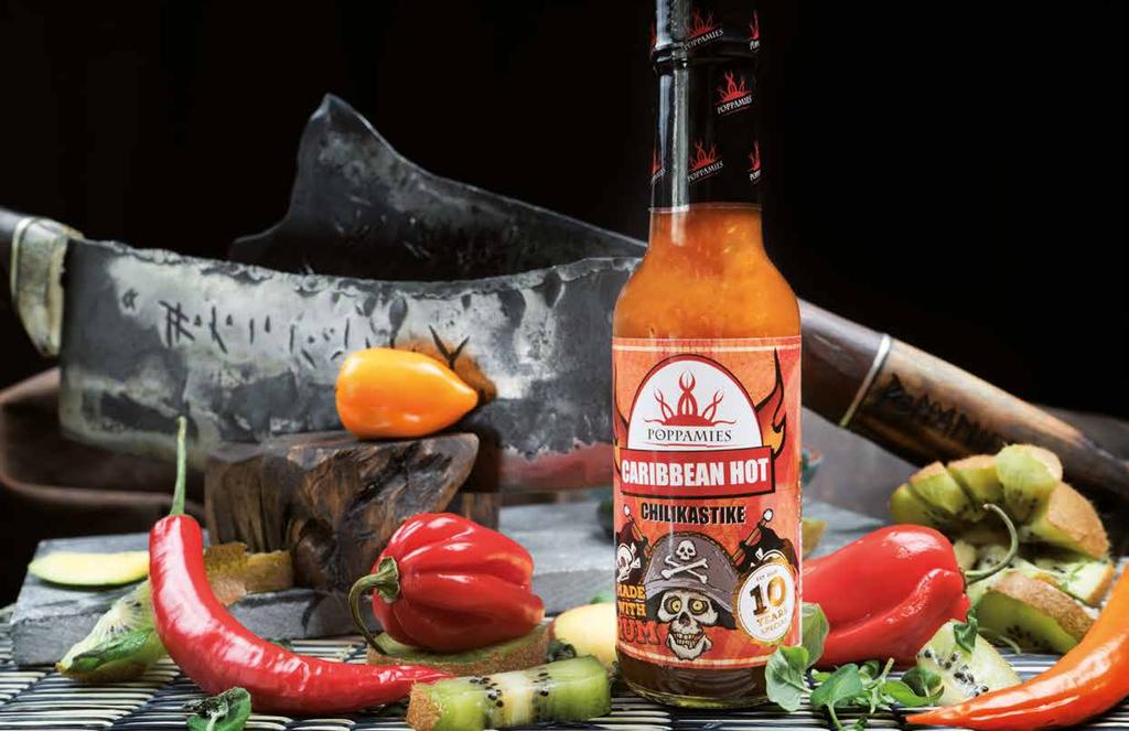CHILIKASTIKKEET PÖYTÄMAUSTEEKSI JA RUOANLAITTOON Poppamiehen chilikastikevalikoimasta löydät vaihtoehtoja eri chileistä,