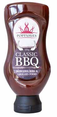 ROASTED GARLIC BBQ CHERRY & COLA BBQ GINGER & BEER BBQ Paahdetulla valkosipulilla maustettu amerikkalaistyylinen