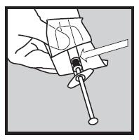 Annos + 0,1 ml ÄLÄ käytä männän valkoista tappia ruiskun poistamiseen pakkauksesta.