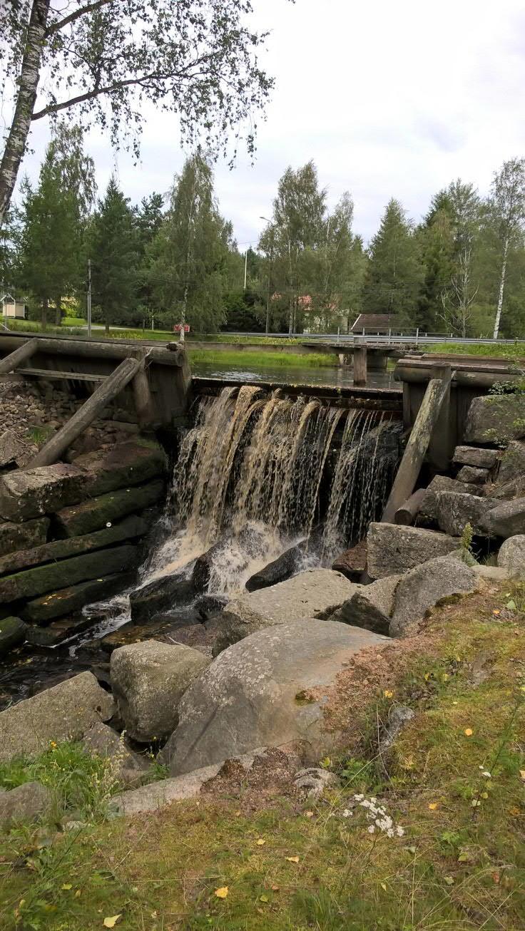 106 A B Kuva 12-5 Pettuluomaa Niemistön sähkökoekalastusalueen kohdalla (A) sekä alaosalla sijaitseva pato, joka muodostaa vaellusesteen (B).